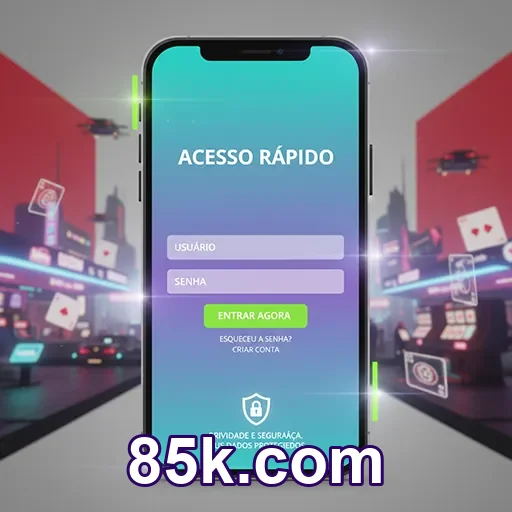 Acesso seguro ao 85k.com no celular