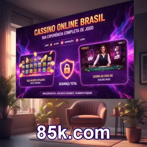 Tela do 85k.com no celular com acesso seguro