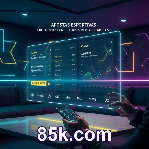 Tela de login no celular com acesso ao 85k.com