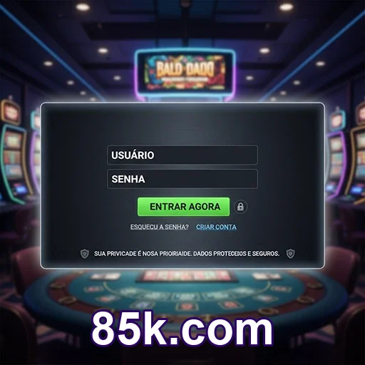 Tela mobile da plataforma 85k.com em poucos toques